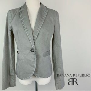 Banana Republic sz 4 micro-gingham jacket